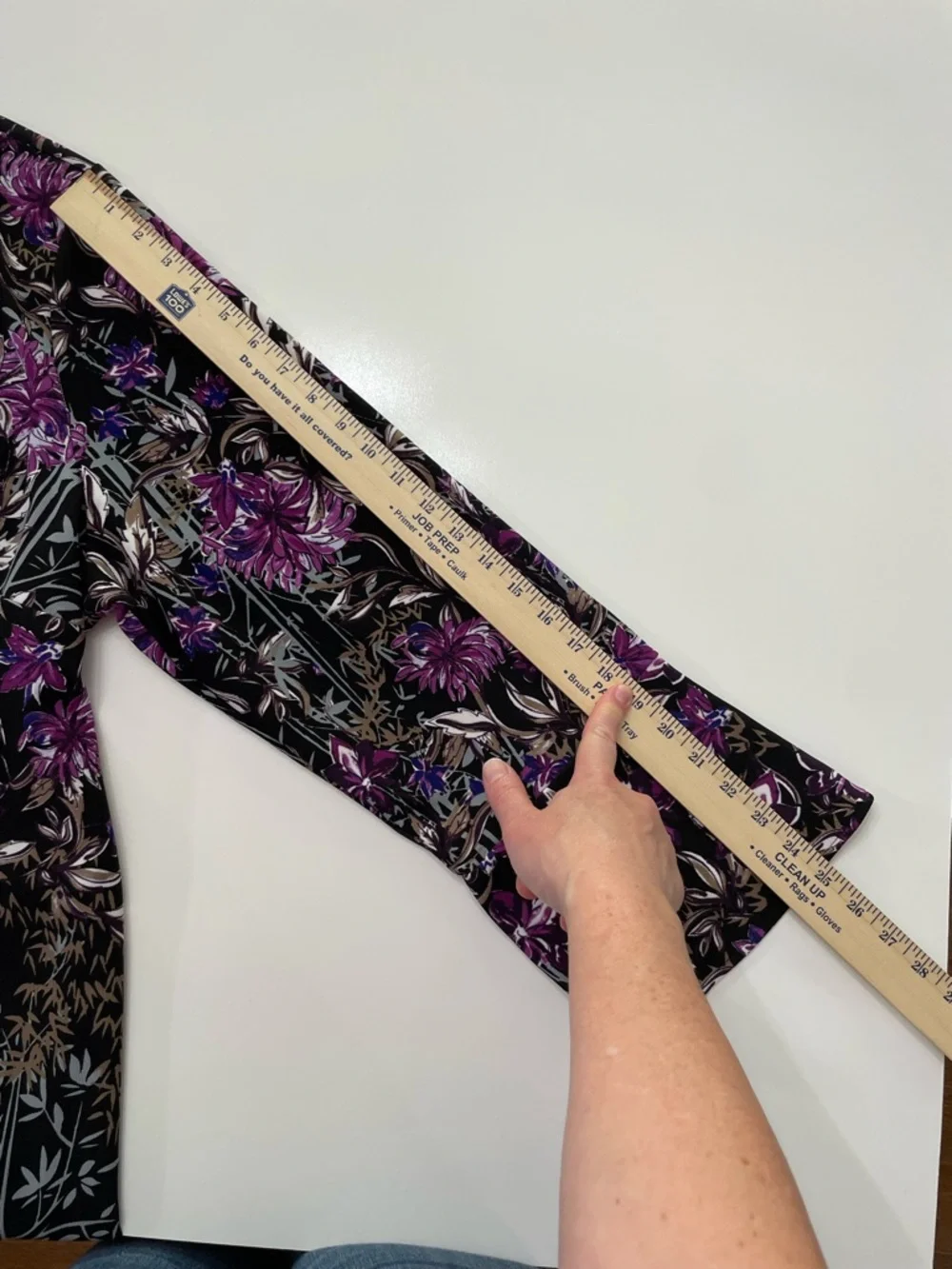 INC Women's Purple & Black Floral Knit Shift Dress, size 3X - Picture 10 of 11